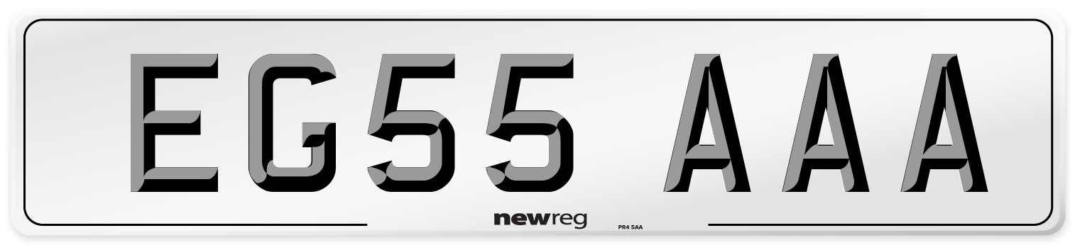 EG55 AAA Number Plate from New Reg